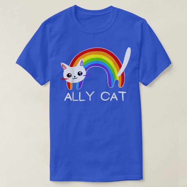 Cat Lgbt Rainbow Flag Gay Pride Month  T-Shirt (Design Front)