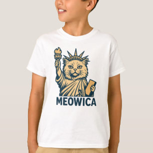 Cat Liberty Meowica Patriotic Feline Freedom T-Shirt