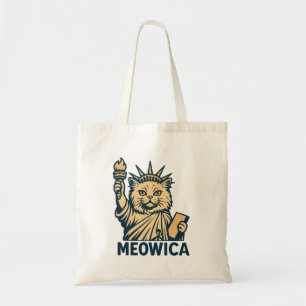 Cat Liberty Meowica Patriotic Feline Freedom Tote Bag