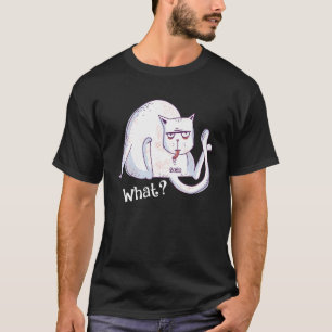 Cat Licking Butt Asking What Cats T-Shirt