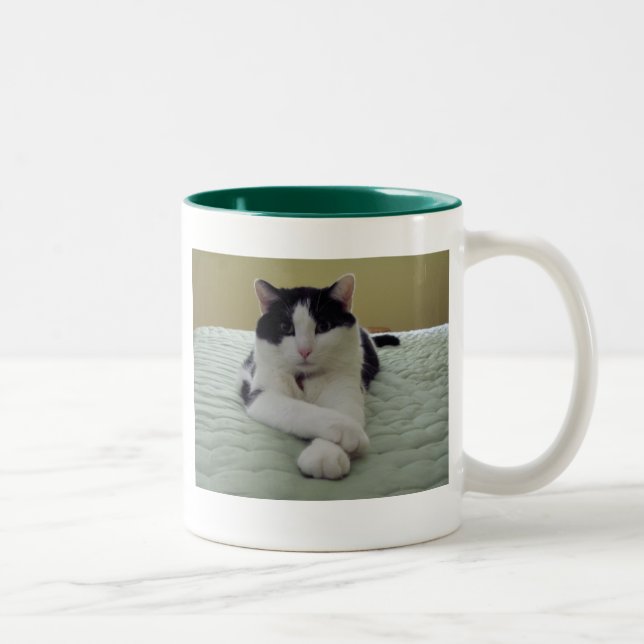 Cat - Life is Good Two-Tone Coffee Mug (Right)