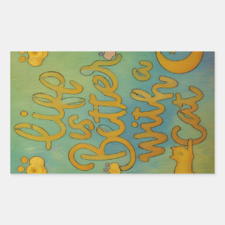 Cat Life Rectangular Sticker