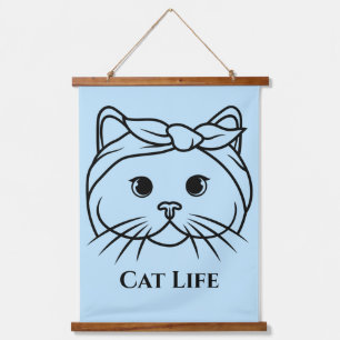 Cat Life Tapestry, Cat Tapestries, Cat Life Hanging Tapestry