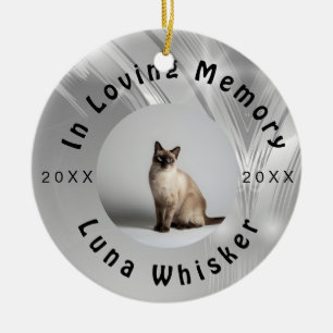 Cat Life Timeline Photo Memory Art Ceramic Tree Decoration