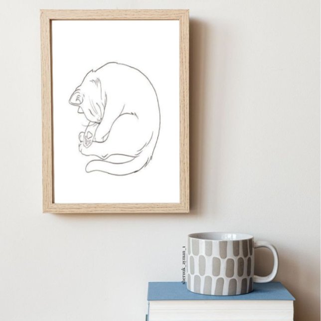 Cat Line Art Poster (Creator Uploaded)