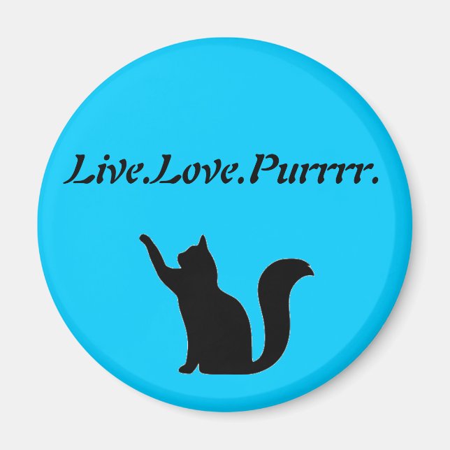 Cat Live Love Purr Magnet (Front)
