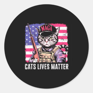 Cat Lives  Classic Round Sticker