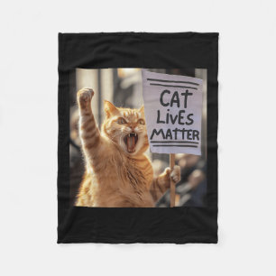 Cat Lives Fleece Blanket