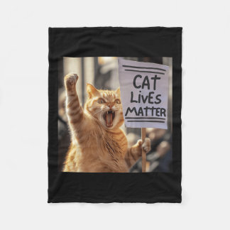 Cat Lives  Fleece Blanket