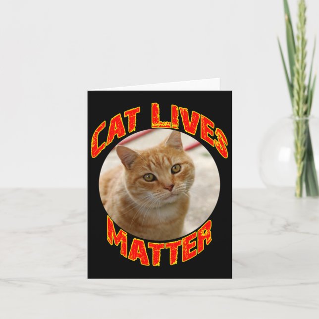 Cat Lives Sticker1  Card (Front)