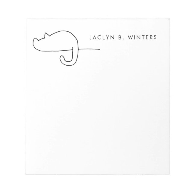 Cat Loaf | Cat Lover Personalised Notepad (Front)