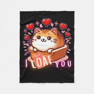 Cat Loaf Fleece Blanket