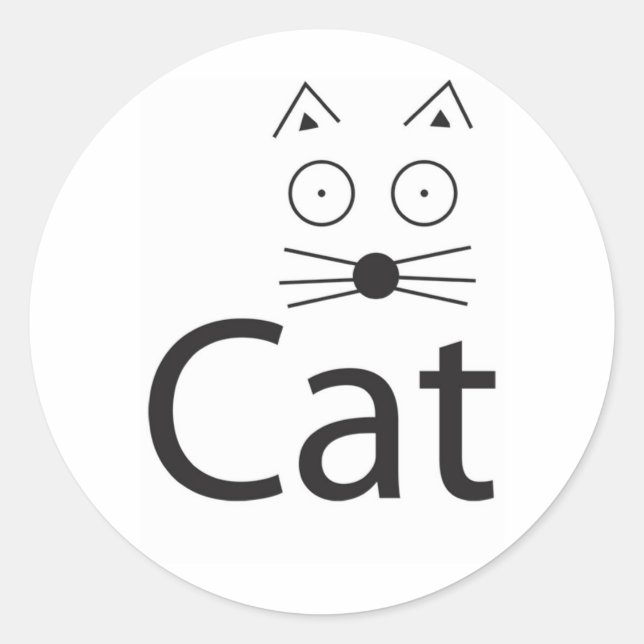 CAT Logo Classic Round Sticker (Front)
