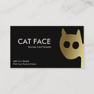 Cat Logo - Gold Cat Business Card