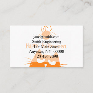 Cat looking at hanging spider - Choose background Business Card