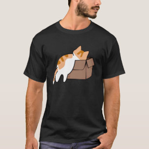 Cat Looking In A Box for Men Women & Kids Funny Ca T-Shirt