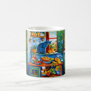 Cat Looking Out Kitchen Window Coffee Mug