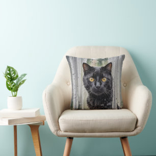 Cat Looking Out of a Wet Window Cushion