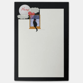 Cat Looking Out Window - Lg Post It Note