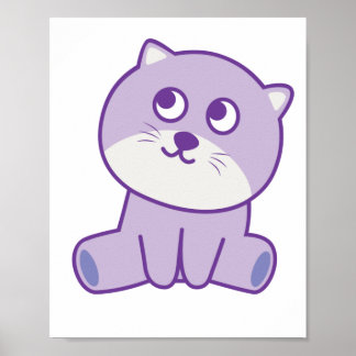 cat  looking to the sky  poster