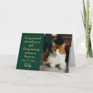 Cat Loss Sympathy Card Personalised Photo Pet Name