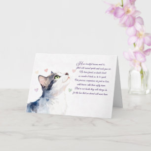 Cat Loss Sympathy General with Spiritual Poem  Card