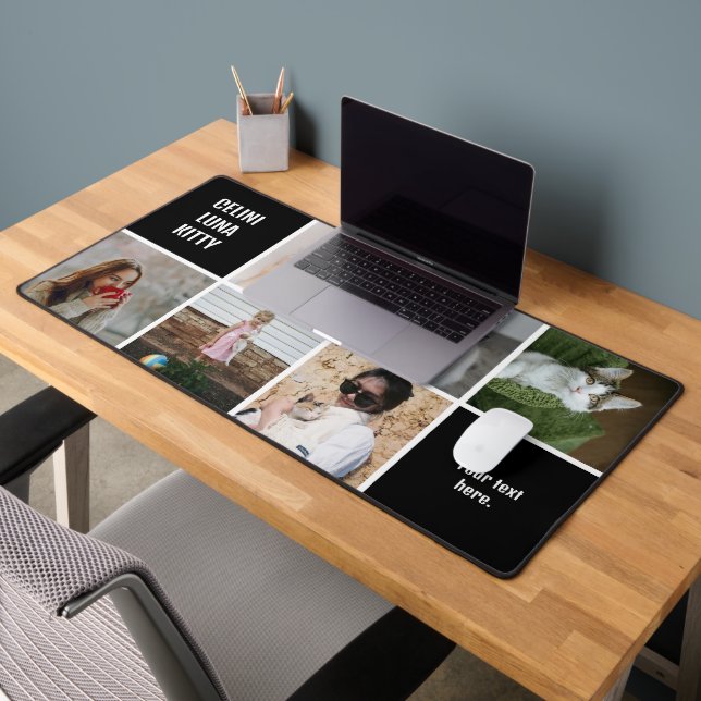 Cat Love! 6-Photo Collage for Cat Moms & Dad Desk Mat (Office 2)