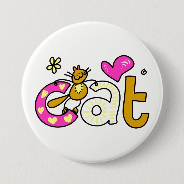 CAT Love 7.5 Cm Round Badge (Front)