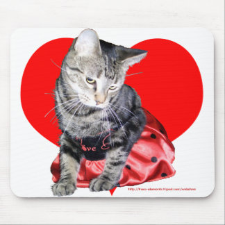 Cat "Love Bug" mousepad (large design)