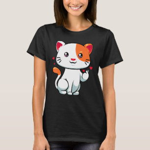 Cat Love Fingers Hand Symbol Cute Pet Animal   Hea T-Shirt