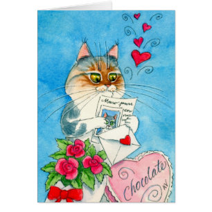 Cat Love Letter Card