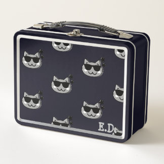CAT LOVE METAL LUNCH BOX