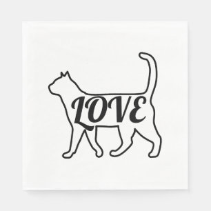 Cat Love Napkin