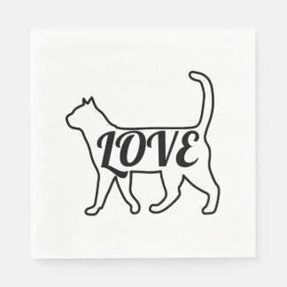Cat Love Napkin