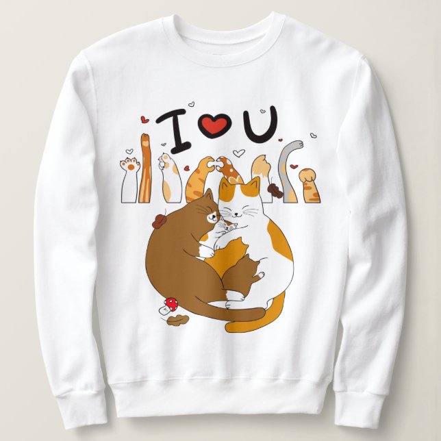 Cat Love Sweatshirt (Design Front)