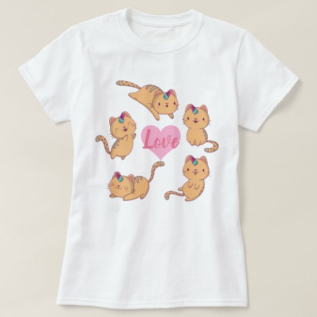 Cat Love T-Shirt (Design Front)