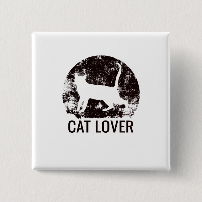 Cat Lover 15 Cm Square Badge (Front)