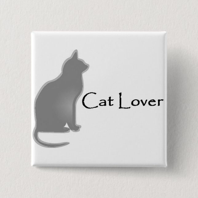 Cat Lover 15 Cm Square Badge (Front)