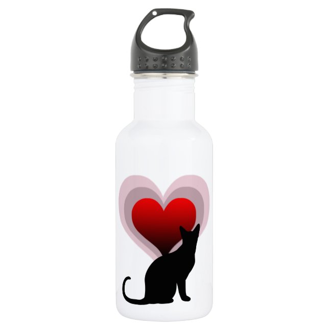 Cat lover 532 ml water bottle (Front)
