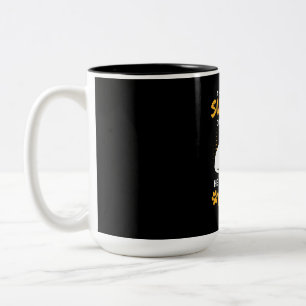 Cat Lover A Man With Beer And Cat Two-Tone Coffee Mug
