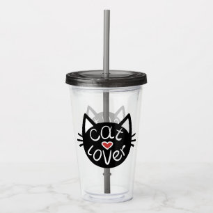 Cat Lover Acrylic Tumbler