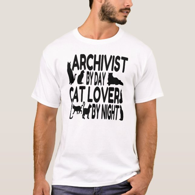 Cat Lover Archivist T-Shirt (Front)