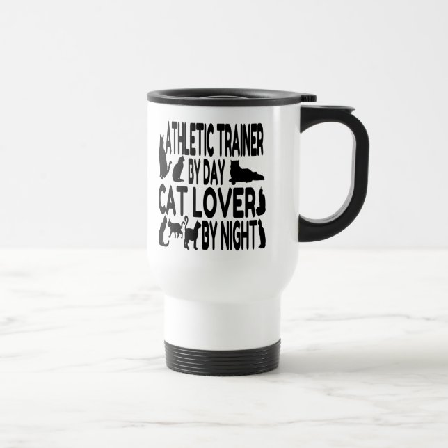 Cat Lover Athletic Trainer Travel Mug (Right)