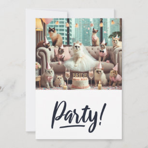 CAT Lover Bachelorette Party  Invitation