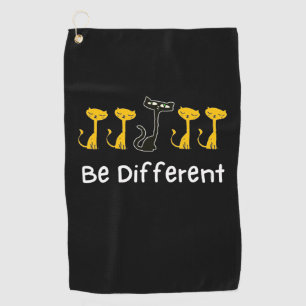 Cat Lover Be Different Golf Towel