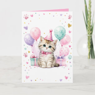 Cat Lover Birthday Thank You Cards Printable
