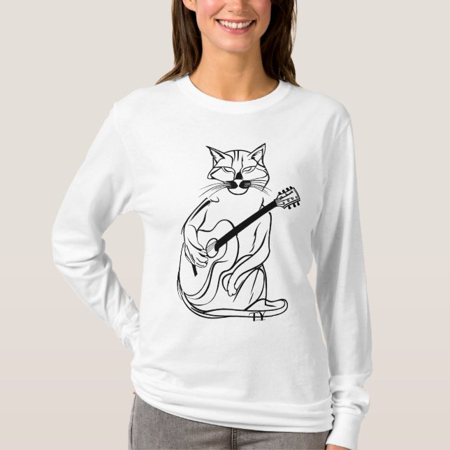 Cat lover Black T-Shirt (Front)