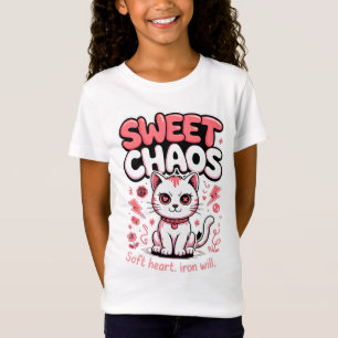 Cat Lover Bold Gift for Girls – Sweet Chaos Vibes T-Shirt