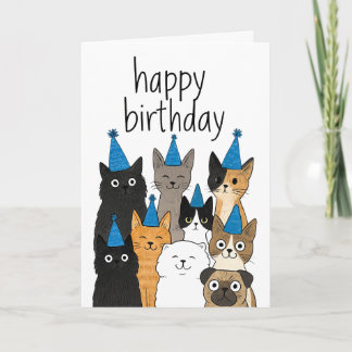 Cat Lover Cards - Cat Party Birthday Card
