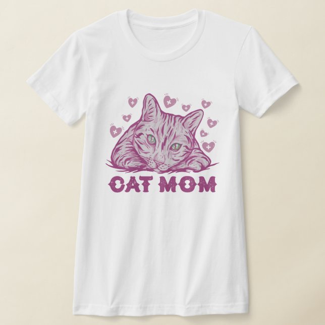Cat Lover Cat mummy Gift Mother day T-Shirt (Laydown)